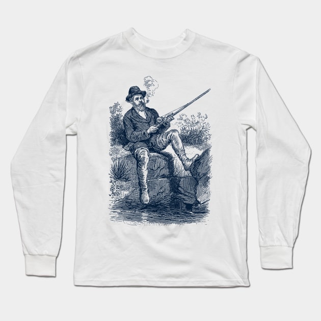 Fishing / Vintage Fisherman / Fishing Design Long Sleeve T-Shirt by Redboy